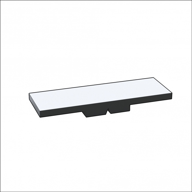Kippmagnet für den Klassenplan einzeln, 10x30x3 mm, weiß ganzflächig 